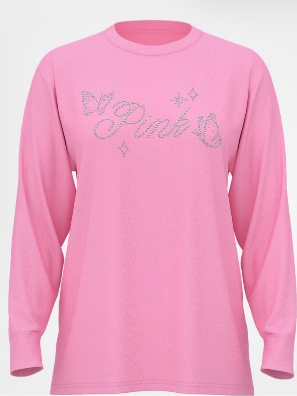 Victoria Secret Pink NWT Campus Long Sleeve tshirt size Medium